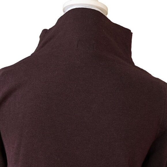 Aspen Mock Neck Sweater Oxblood Double Knit Minimal Scandi Girl Tunic Pullover - Picture 5 of 11